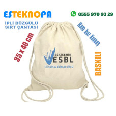 İPLİ ASKILI SIRT  ÇANTASI 35 X 40